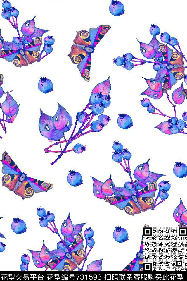 大花花朵花卉数码印花华亿平台下载（图片编号: 731593） - 瓦栏（Walan）
