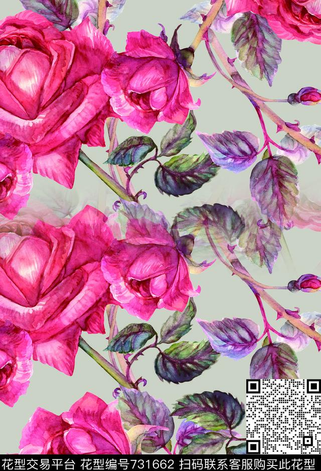 花朵花瓣香云纱数码印花华亿平台下载（图片编号: 731662） - 瓦栏（Walan）