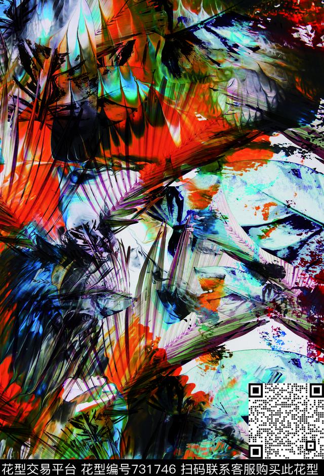 花瓣花卉花朵数码印花华亿平台下载（图片编号: 731746） - 瓦栏（Walan）