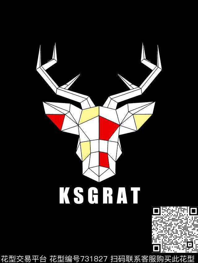 几何鹿角男装T恤华亿平台抽象手绘T恤印花卫衣加克华亿平台衬衫裤子华亿平台外套华亿平台羽绒服华亿平台时尚潮流潮牌大牌复古英文字欧美高清数码立体传统印花华亿平台下载（图片编号: 731827） - 瓦栏（Walan）