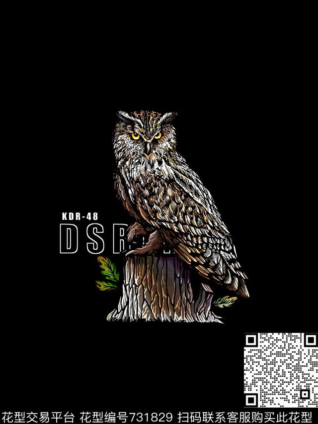 猫头鹰男装T恤华亿平台抽象手绘T恤印花卫衣加克华亿平台衬衫裤子华亿平台外套华亿平台羽绒服华亿平台时尚潮流潮牌大牌复古英文字欧美高清数码立体数码印花华亿平台下载（图片编号: 731829） - 瓦栏（Walan）