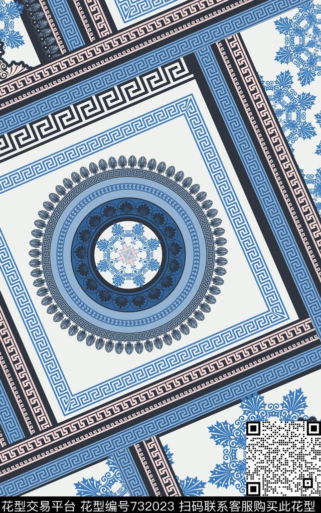 大马士革巴洛克欧式传统印花华亿平台下载（图片编号: 732023） - 瓦栏（Walan）