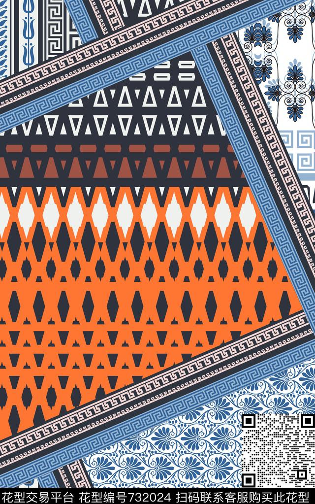 大马士革巴洛克欧式传统印花华亿平台下载（图片编号: 732024） - 瓦栏（Walan）