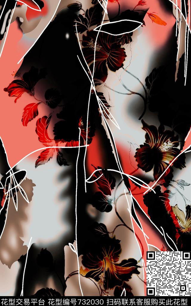 笔触大理石水印花数码印花华亿平台下载（图片编号: 732030） - 瓦栏（Walan）