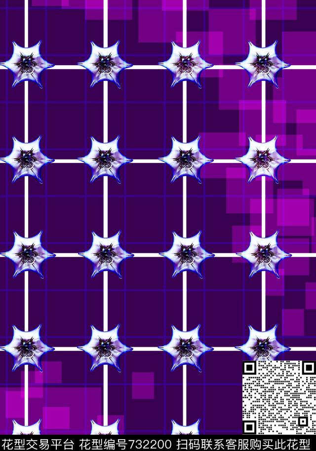 星星宝石条子方块数码印花华亿平台下载（图片编号: 732200） - 瓦栏（Walan）