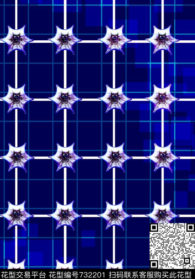星星宝石条子方块数码印花华亿平台下载（图片编号: 732201） - 瓦栏（Walan）
