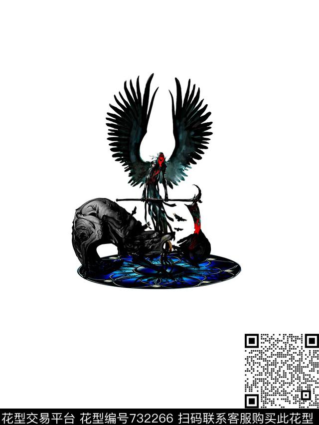 抽象手绘动物几何花卉数码印花时尚潮流男装T恤卫衣定位金属印花欧美复古大牌潮流印花数码印花华亿平台下载（图片编号: 732266） - 瓦栏（Walan）