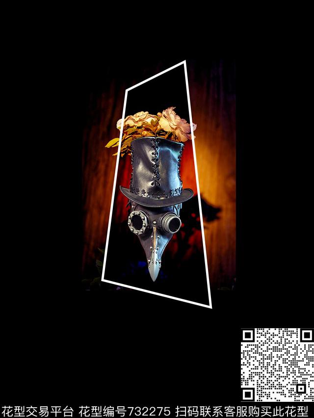 抽象手绘几何花卉数码印花时尚潮流男装T恤卫衣定位金属印花欧美复古大牌潮流印花数码印花华亿平台下载（图片编号: 732275） - 瓦栏（Walan）