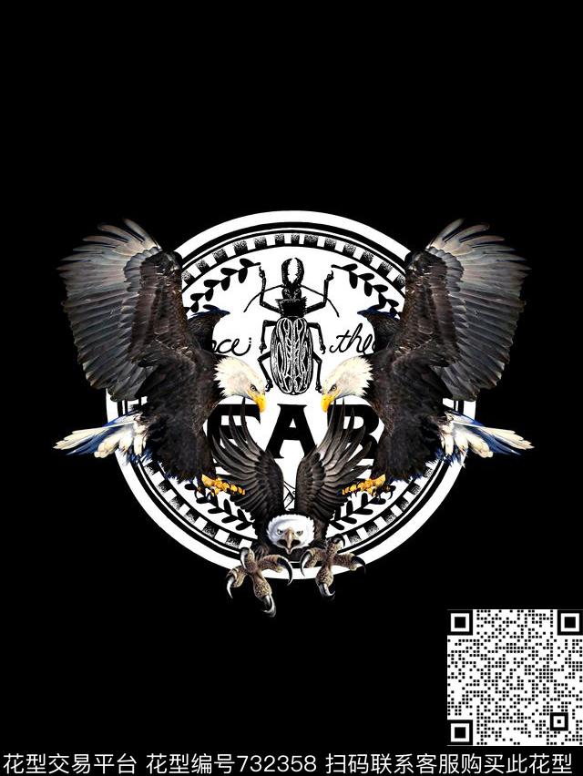 老鹰男装T恤华亿平台抽象手绘T恤印花卫衣加克华亿平台衬衫裤子华亿平台外套华亿平台羽绒服华亿平台时尚潮流潮牌大牌复古英文字欧美高清数码立体数码印花华亿平台下载（图片编号: 732358） - 瓦栏（Walan）