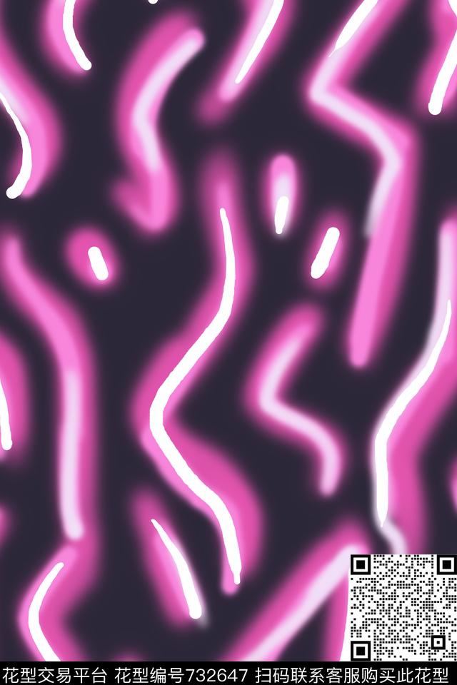 竖条女装波普色数码印花华亿平台下载（图片编号: 732647） - 瓦栏（Walan）