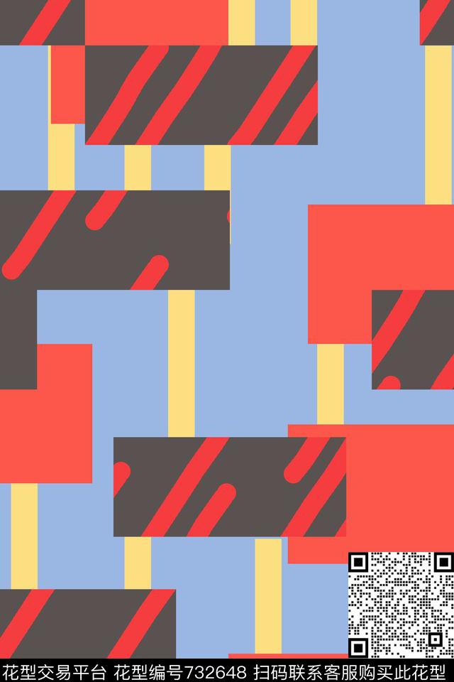 女装波普色肌理传统印花华亿平台下载（图片编号: 732648） - 瓦栏（Walan）