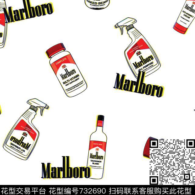 香水瓶趣味大牌传统印花华亿平台下载（图片编号: 732690） - 瓦栏（Walan）