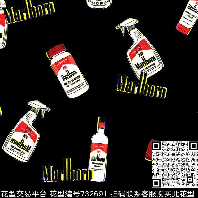 香水瓶趣味大牌传统印花华亿平台下载（图片编号: 732691） - 瓦栏（Walan）