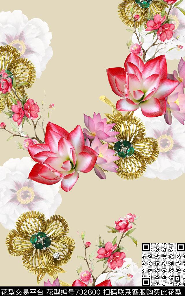 flowercolorfullcolorise数码印花华亿平台下载（图片编号: 732800） - 瓦栏（Walan）