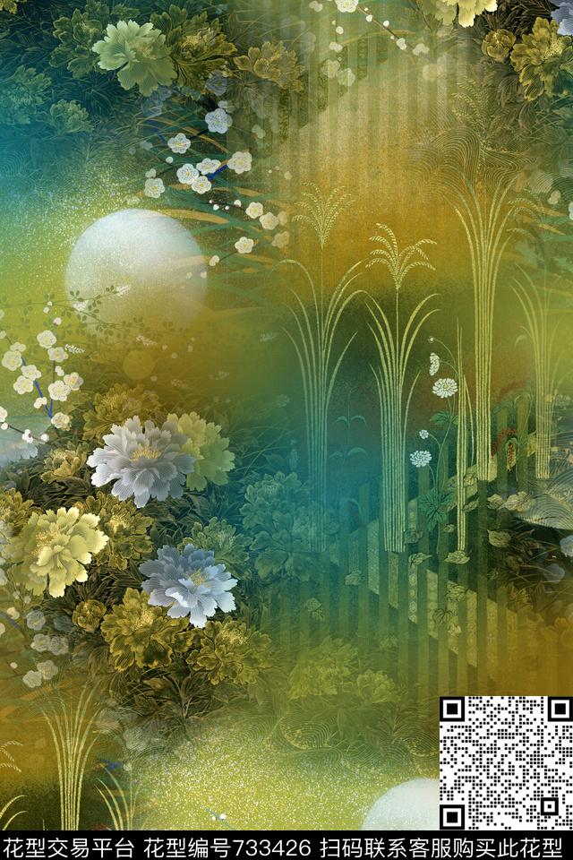 休闲拼接风景数码印花华亿平台下载（图片编号: 733426） - 瓦栏（Walan）