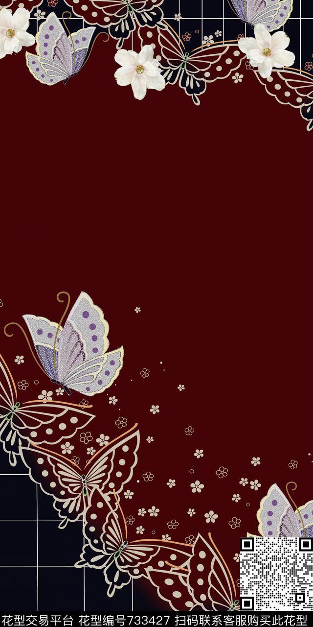 民族风手绘格子传统印花华亿平台下载（图片编号: 733427） - 瓦栏（Walan）