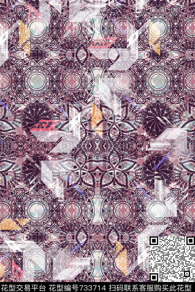 青舞-抽象青舞-男装17-秋冬数码印花华亿平台下载（图片编号: 733714） - 瓦栏（Walan）