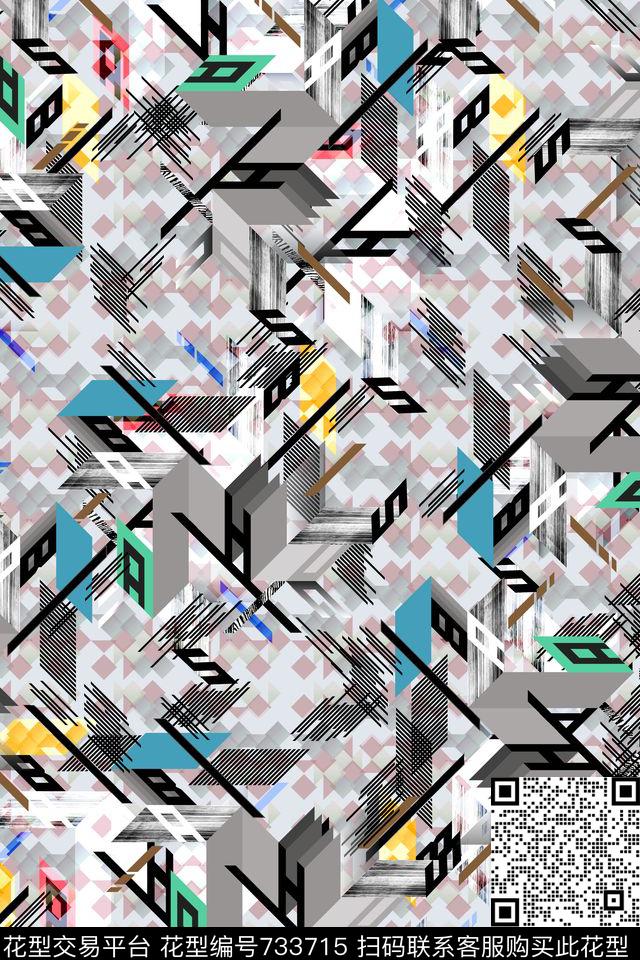 青舞-男装青舞-抽象17-秋冬数码印花华亿平台下载（图片编号: 733715） - 瓦栏（Walan）