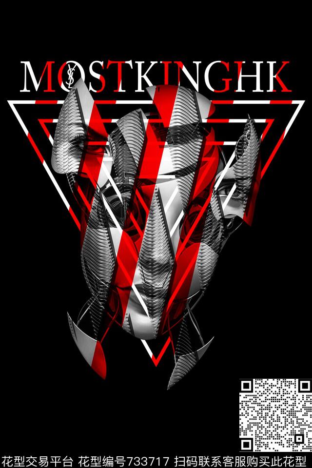 3D抽象金属数码印花华亿平台下载（图片编号: 733717） - 瓦栏（Walan）