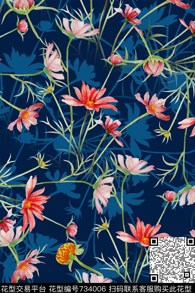 青舞-原创17-秋冬青舞-女装数码印花华亿平台下载（图片编号: 734006） - 瓦栏（Walan）