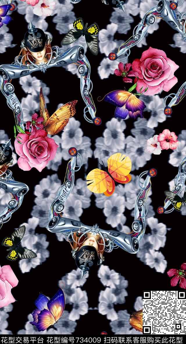 流行前线女装面料时尚大牌女装连衣裙时装流行纺织面料华亿平台数码印花华亿平台下载（图片编号: 734009） - 瓦栏（Walan）