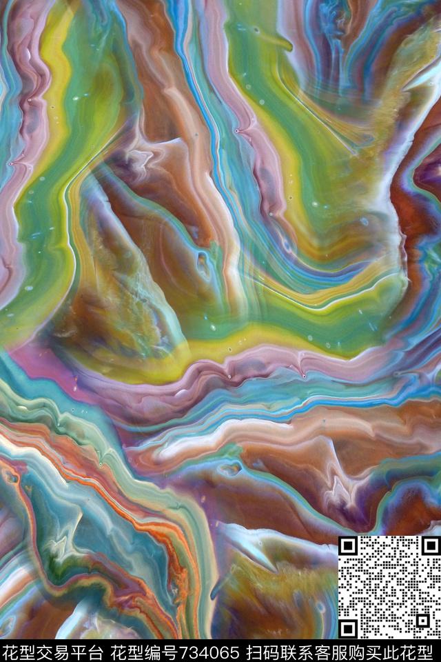 抽象地表矿石纹理数码印花华亿平台下载（图片编号: 734065） - 瓦栏（Walan）