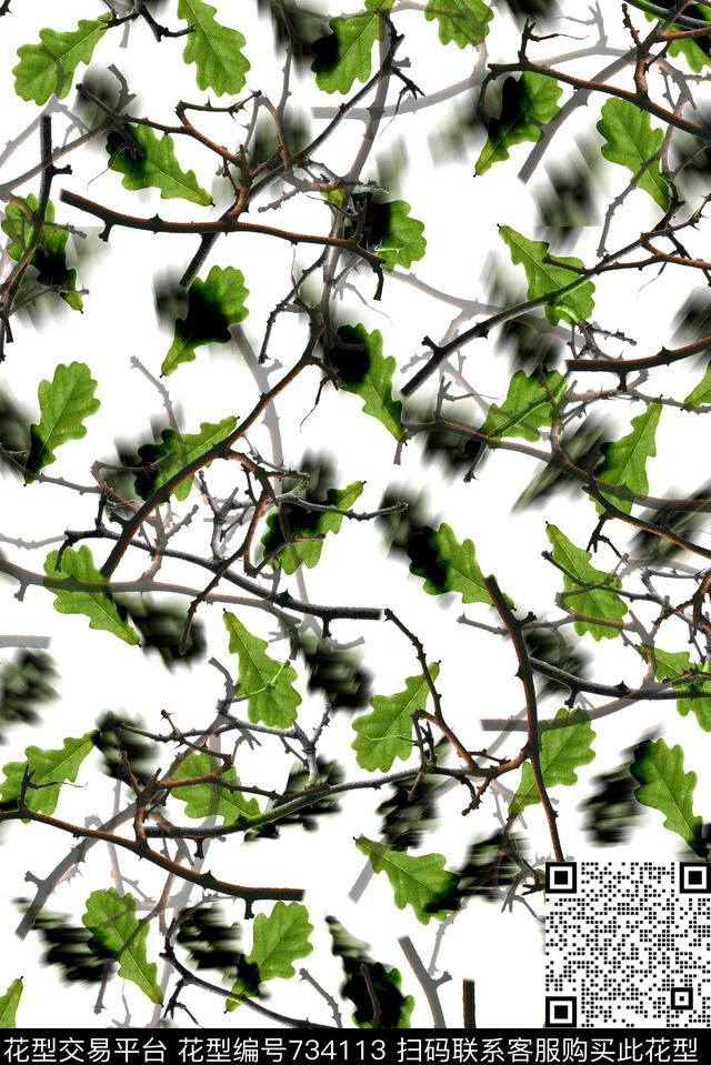 乱花花卉女装数码印花华亿平台下载（图片编号: 734113） - 瓦栏（Walan）