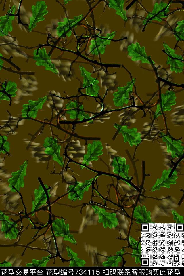 乱花花卉女装数码印花华亿平台下载（图片编号: 734115） - 瓦栏（Walan）