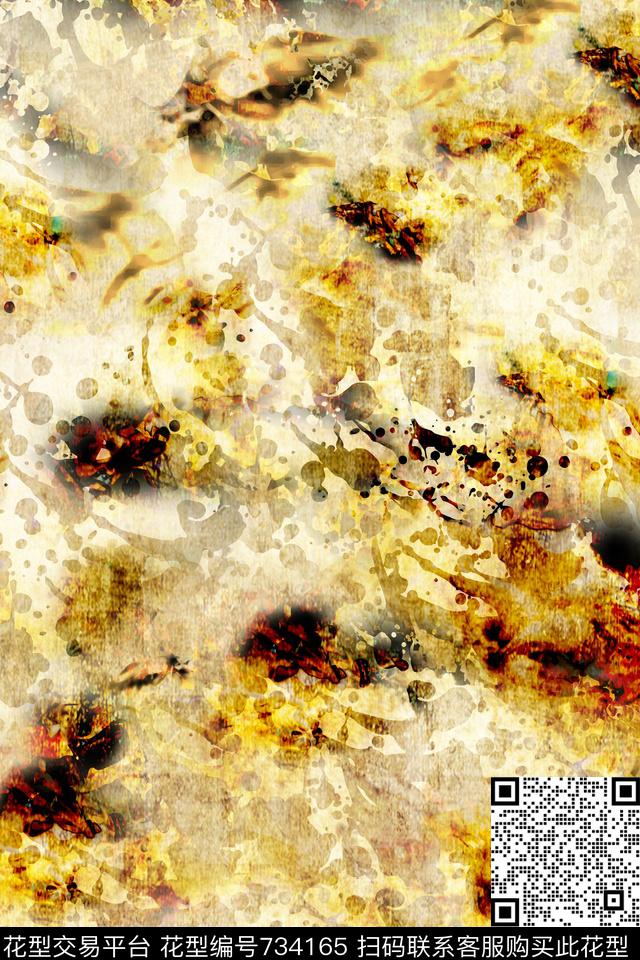 花卉数码印花华亿平台下载（图片编号: 734165） - 瓦栏（Walan）