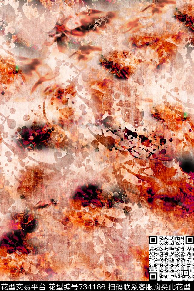 花卉数码印花华亿平台下载（图片编号: 734166） - 瓦栏（Walan）