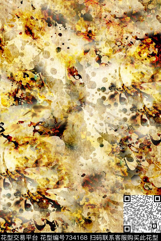 花卉数码印花华亿平台下载（图片编号: 734168） - 瓦栏（Walan）