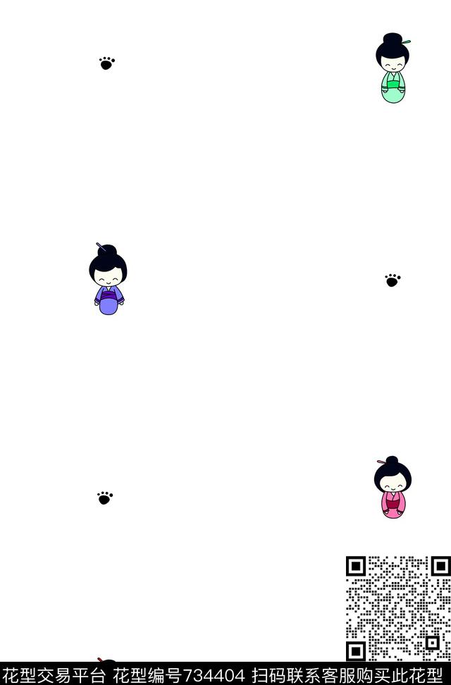 卡通色彩萌趣数码印花华亿平台下载（图片编号: 734404） - 瓦栏（Walan）