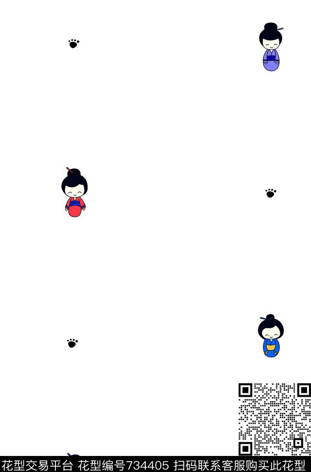 卡通色彩萌趣数码印花华亿平台下载（图片编号: 734405） - 瓦栏（Walan）