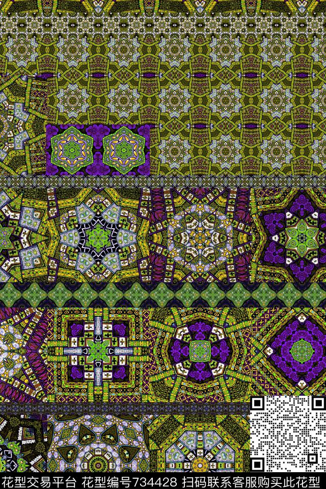 部落欧美欧式数码印花华亿平台下载（图片编号: 734428） - 瓦栏（Walan）