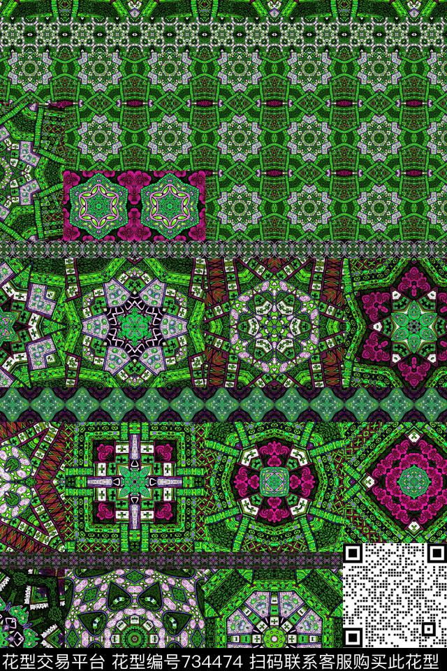 部落欧美欧式数码印花华亿平台下载（图片编号: 734474） - 瓦栏（Walan）