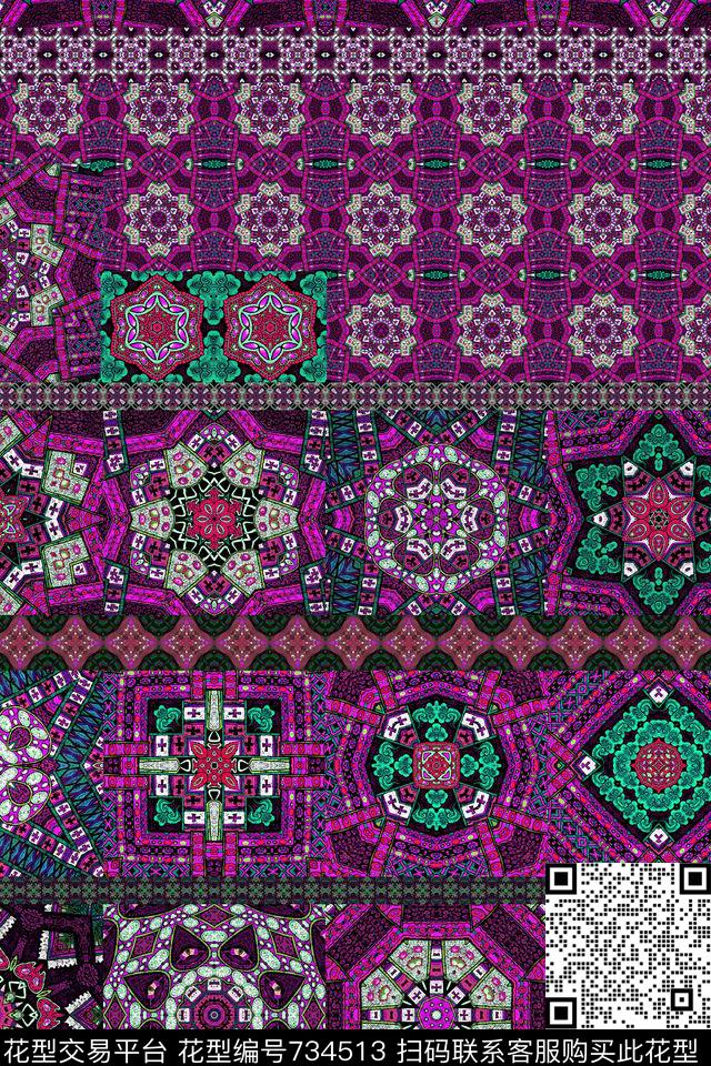 部落欧美欧式数码印花华亿平台下载（图片编号: 734513） - 瓦栏（Walan）