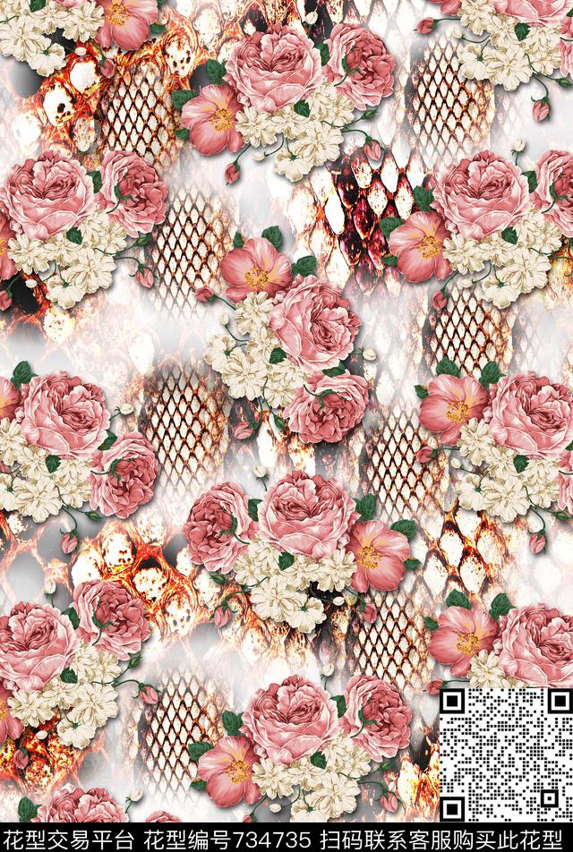 乱花小碎花花卉数码印花华亿平台下载（图片编号: 734735） - 瓦栏（Walan）