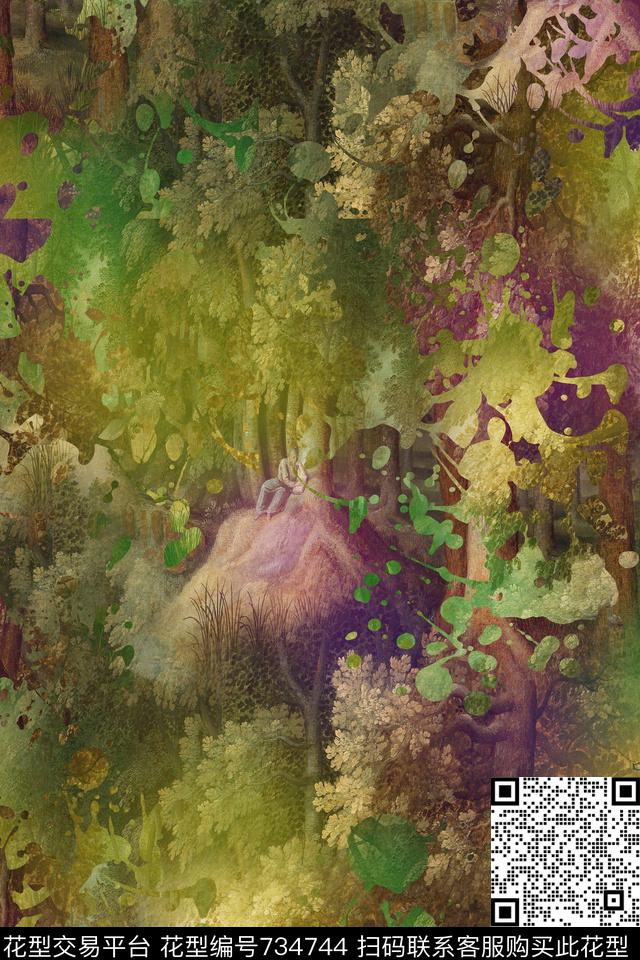 风景数码印花华亿平台下载（图片编号: 734744） - 瓦栏（Walan）