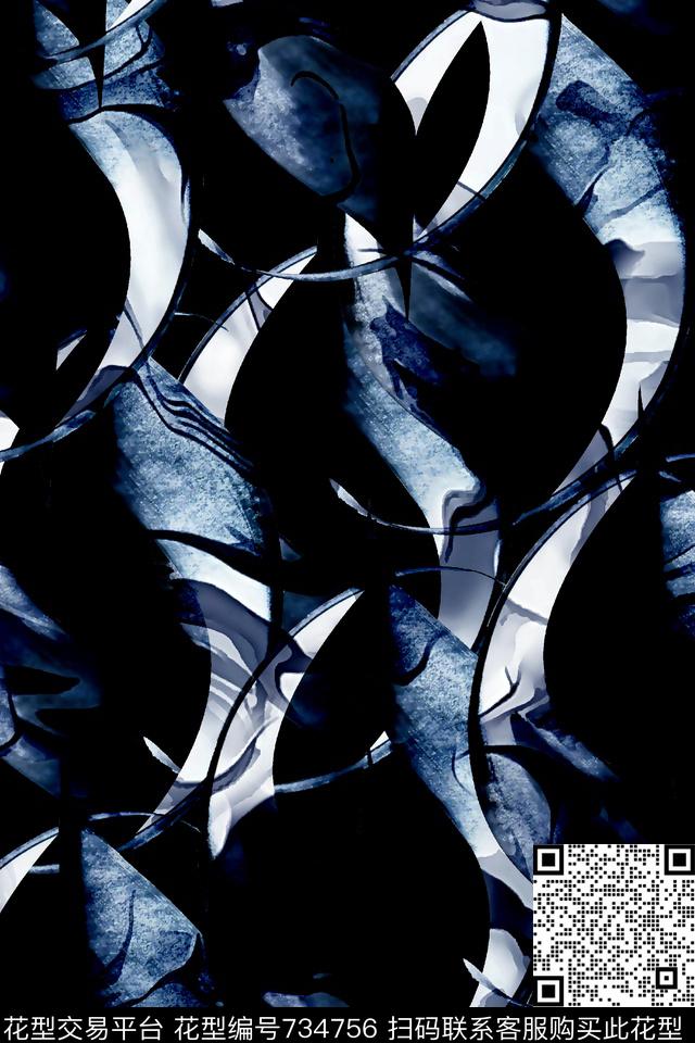 肌理纹理几何拼块男装夹克华亿平台数码印花华亿平台下载（图片编号: 734756） - 瓦栏（Walan）