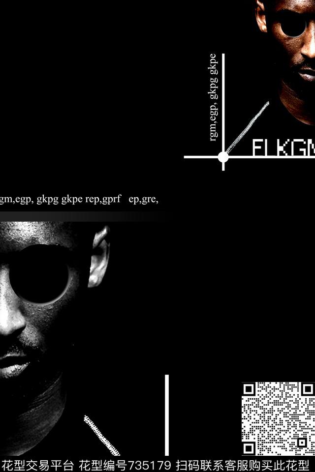 人物男人英文几何数码印花华亿平台下载（图片编号: 735179） - 瓦栏（Walan）