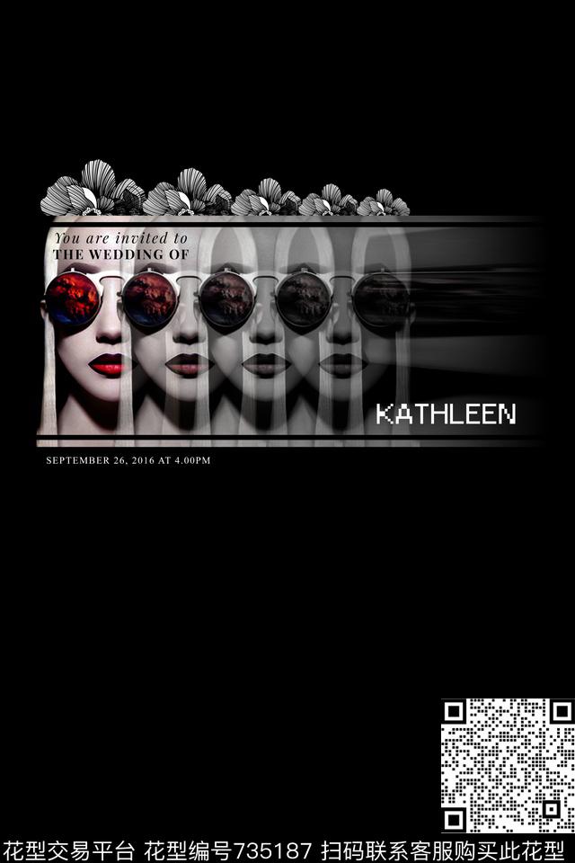 女人英文花卉数码印花华亿平台下载（图片编号: 735187） - 瓦栏（Walan）