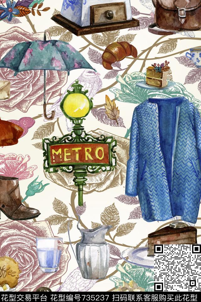 女装休闲风生活数码印花华亿平台下载（图片编号: 735237） - 瓦栏（Walan）