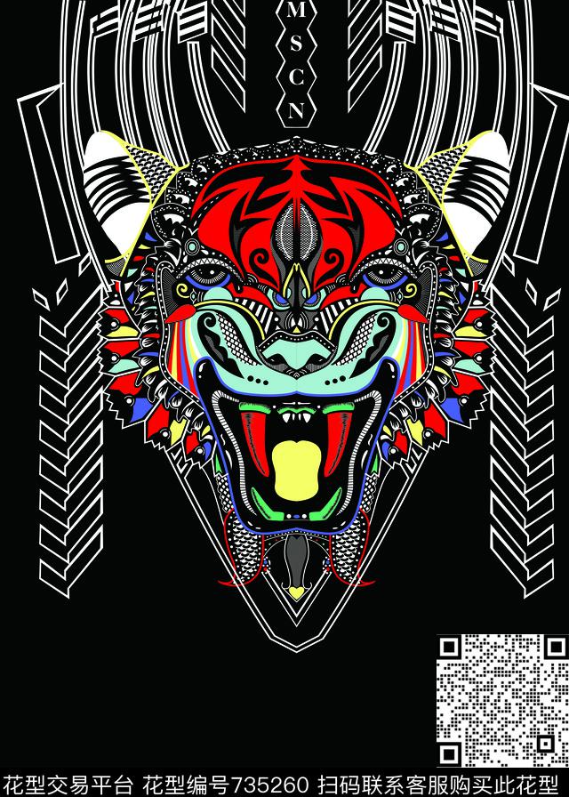 PP欧美大牌最新印第安风传统印花华亿平台下载（图片编号: 735260） - 瓦栏（Walan）