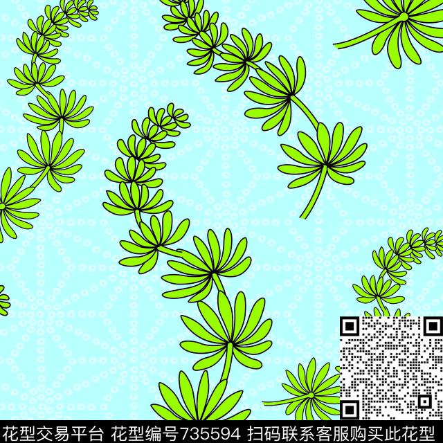树叶印花华亿平台下载（图片编号: 735594） - 瓦栏（Walan）