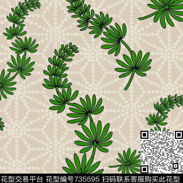 树叶印花华亿平台下载（图片编号: 735595） - 瓦栏（Walan）
