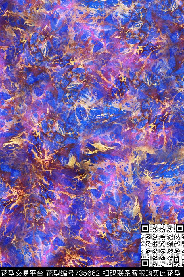 纹理分形抽象数码印花华亿平台下载（图片编号: 735662） - 瓦栏（Walan）
