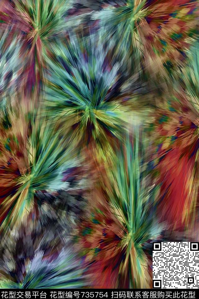 色块不规则几何几何数码印花华亿平台下载（图片编号: 735754） - 瓦栏（Walan）