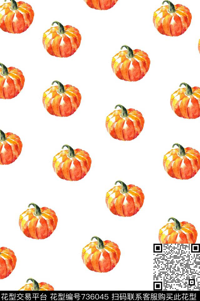 蔬菜趣味数码印花华亿平台下载（图片编号: 736045） - 瓦栏（Walan）