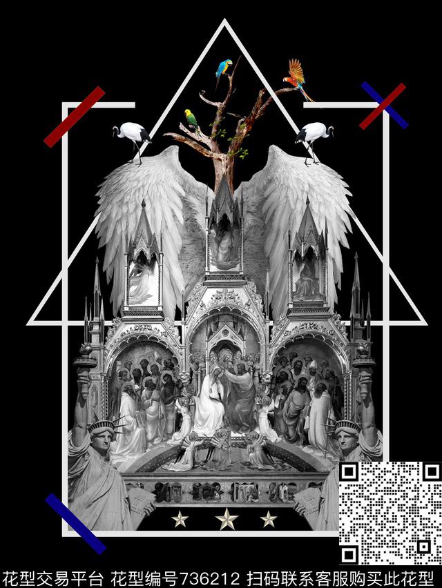 纪梵希潮牌男装VIP特区欧式宫廷风数码印花华亿平台下载（图片编号: 736212） - 瓦栏（Walan）