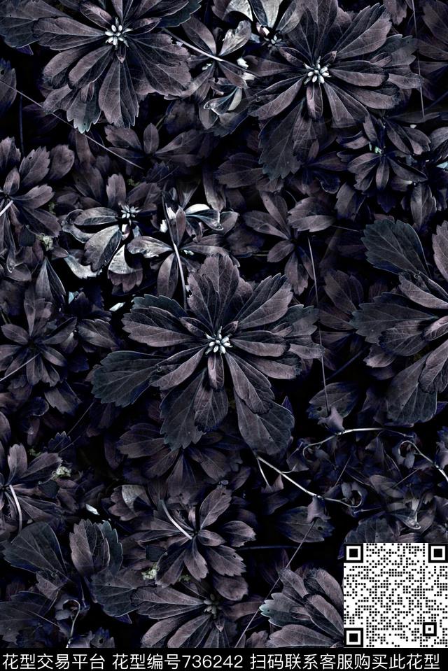 抽象手绘几何花朵花卉纹理数码印花时尚潮流男装夹克外套卫衣棉服印花潮流欧美复古印花数码印花华亿平台下载（图片编号: 736242） - 瓦栏（Walan）